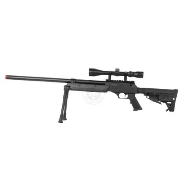 BBTac Airsoft Rifle 3 Wellfire aps sr-2 modular airsoft sniper rifle - scope & bipod - black(Airsoft Gun)