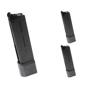 Airsoft Shopping Mall Airsoft Gun Magazine 1 Airsoft Shooting Gear Army 3pcs 26rd Extended Long Mag Gas Magazine for M1911 R28 GBB