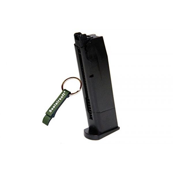 WE Airsoft Gun Magazine 1 WE 26rds Airsoft Gas Magazine Marui F226 P226 Series GBB Black -Mobile Ring Included