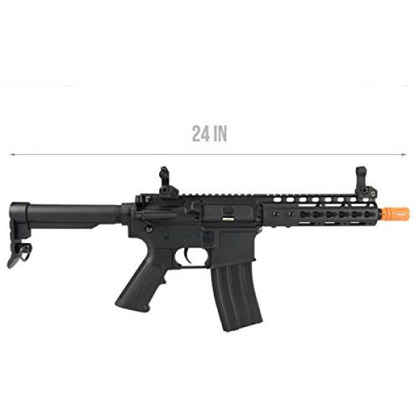 Lancer Tactical Airsoft Rifle 2 Lancer Tactical Golden Eagle F6637 Elite Series 7" KeyMod CQB AEG Airsoft Rifle Black