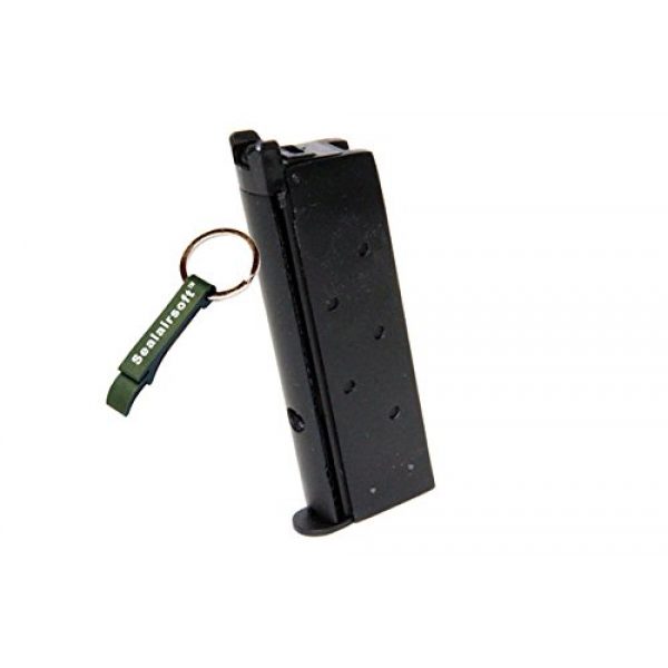 WE Airsoft Gun Magazine 1 WE 13rds Airsoft Gas Magazine For Mini 1911/3.8 Series GBB Black -Mobile Ring Included
