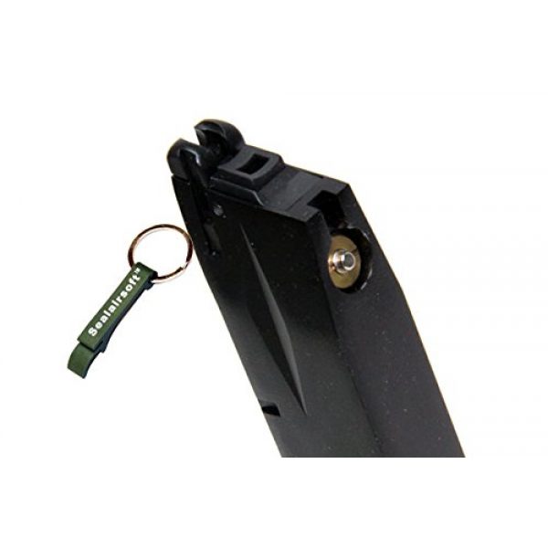 WE Airsoft Gun Magazine 2 WE 25rds CO2 Gas Airsoft Magazine For KJW Marui M9 M92 M92F GBB Black -Mobile Ring Included