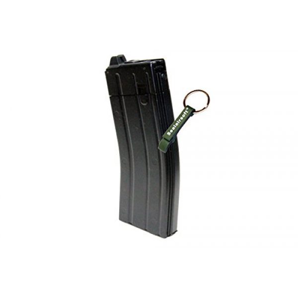 KJW Airsoft Gun Magazine 2 KJ Works 30rds Airsoft 6mm GAS Tanio Koba V2 Magazine For M4 Series GBB Black -Mobile Ring Included