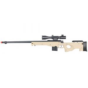 Well Airsoft Rifle 1 Well MB4402 Airsoft Sniper Rifle W/ 4-16X50MM TRI-Rail TED Rifle Scope - Tan