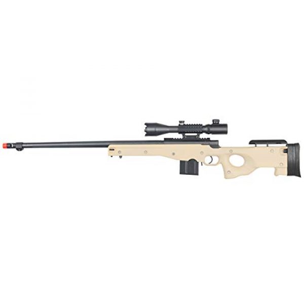Well Airsoft Rifle 1 Well MB4402 Airsoft Sniper Rifle W/ 4-16X50MM TRI-Rail TED Rifle Scope - Tan