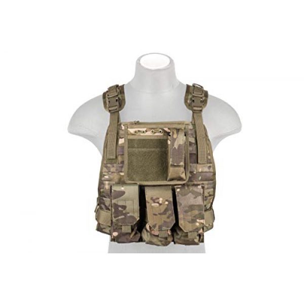 Lancer Tactical Airsoft Tactical Vest 3 Lancer Tactical Ballistic 600D Poly Combat Training Tactical Vest Camo Tropic Adjustable Lightweight
