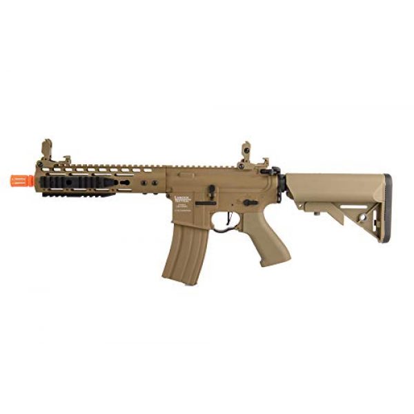 Lancer Tactical Airsoft Rifle 1 Lancer Tactical Proline 9" KeyMod with Picatinny M4 Carbine AEG Airsoft Rifle Tan 395 FPS