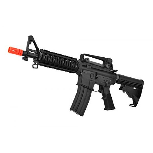 Lancer Tactical Airsoft Rifle 4 Lancer Tactical WE Full Metal M4 CQB RIS Open Bolt Gas Blowback Airsoft Rifle Black 420 FPS