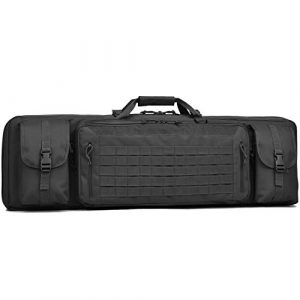 BOW-TAC Rifle Case 1 BOW-TAC Double Long Rifle Gun Case Bag Tactical Rifle Backpack Pistol Soft Firearm Transportation Carbine Case - Lockable Compartment 36",42",46"