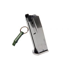 WE Airsoft Gun Magazine 1 WE 15rds Airsoft Gas Magazine M84 Cheeta Series GBB Silver -Mobile Ring Included