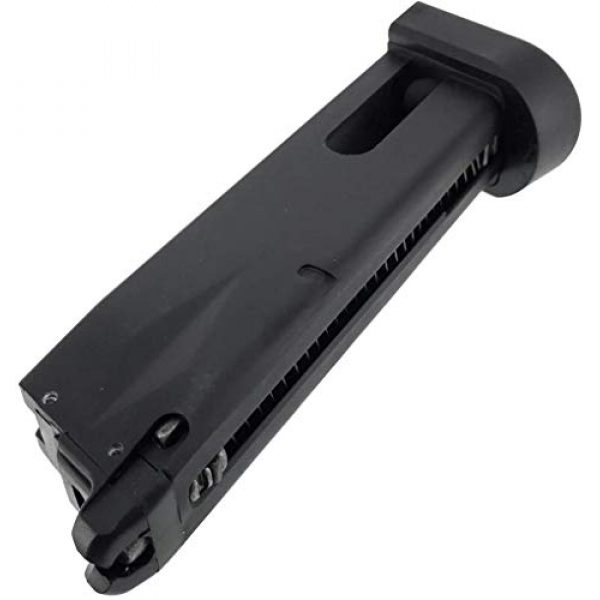 SportPro Airsoft Gun Magazine 5 SportPro Bell 25 Round Metal 12g CO2 Cartridge Gas Magazine for GBB M9 Airsoft - Black