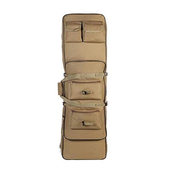 Fouos Rifle Case 2 Fouos Tactical Rifle Case Military Rifle Storage Case M4 Gun Bag Pistol Airsoft Backpack for Hunting Tan 31'', 37'', 47''Inch Sizes