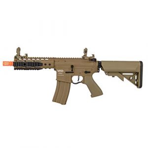 Lancer Tactical Airsoft Rifle 1 Lancer Tactical Proline 9" KeyMod with Picatinny Carbine AEG Airsoft Rifle Tan 395 FPS