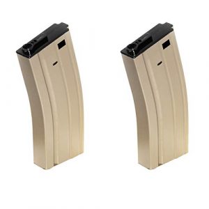 Airsoft Shopping Mall Airsoft Gun Magazine 1 Airsoft Shooting Gear 2pcs 70rd Mid-Cap Mag Magazine for G&P ICS Classic Army Tokyo Marui M4 M16 Series AEG Dark Earth Tan