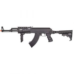 Lancer Tactical Airsoft Rifle 1 Lancer Tactical Airsoft Full Metal AK-47 AEG Rifle LE Stock with Battery & Charger Black