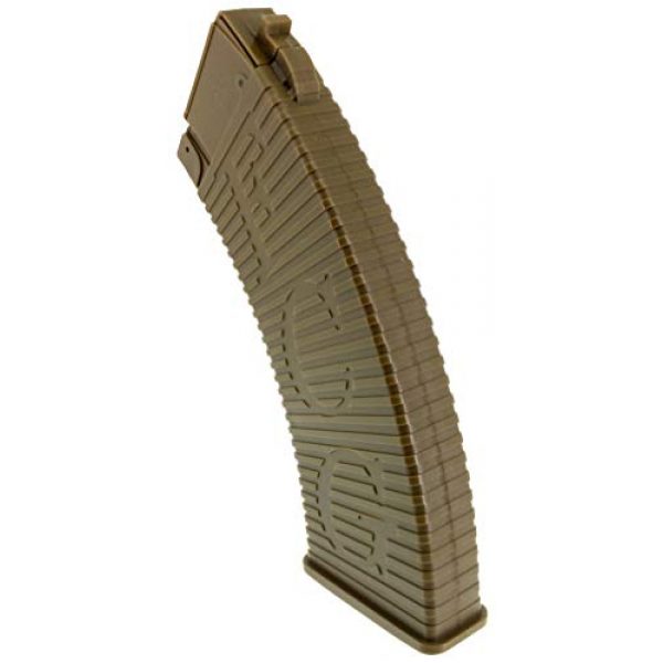 SportPro Airsoft Gun Magazine 4 SportPro APS 500 Round Polymer Thermold Waffle High Capacity Magazine for AEG AK47 AK74 Airsoft - Dark Earth