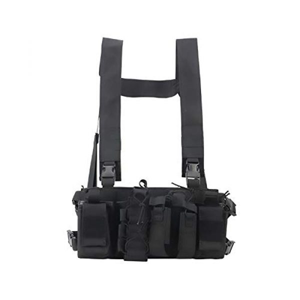 WEQ Airsoft Tactical Vest 1 WEQ Multifunctional Tactical Vest Outdoor Equipment Tactical Chest Hanging Combat Training Vest (Color : #C)