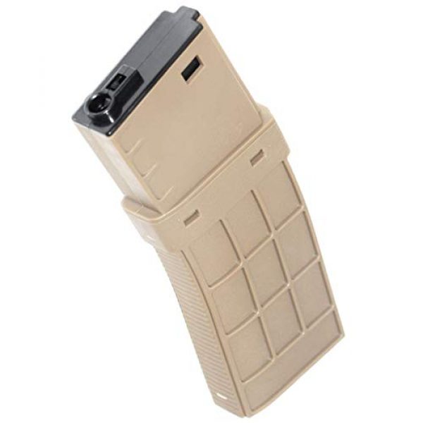 Airsoft Gang Airsoft Gun Magazine 1 Airsoft Parts CYMA 220rd Waffle Mag Mid-Cap Magazine for CYMA, APS, D-Boys, ICS, Classic Army, G&P, Tokyo Marui M4 M16 Series AEG Dark Earth Tan