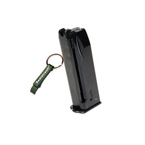 WE Airsoft Gun Magazine 1 WE 20rds Airsoft Gas Magazine For BROWNING HI-POWER Series GBB Black -Mobile Ring Included