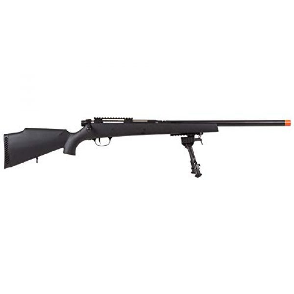TSD Airsoft Rifle 3 TSD UHC Super X9 Double Bolt Airsoft Rifle, Black Box Mag Airsoft Gun (No Scope)