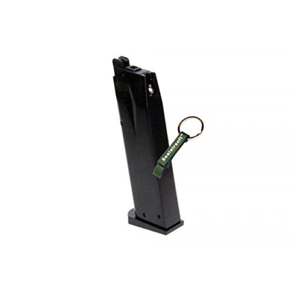 KJW Airsoft Gun Magazine 2 KJ Works 24rds Airsoft Metal 6mm Gas Magazine For P226 KP01 GBB -Mobile Ring Included