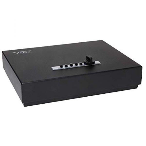 V-Line Pistol Case 1 V-Line Top Draw Locking Tactical Gun Storage Box, Black
