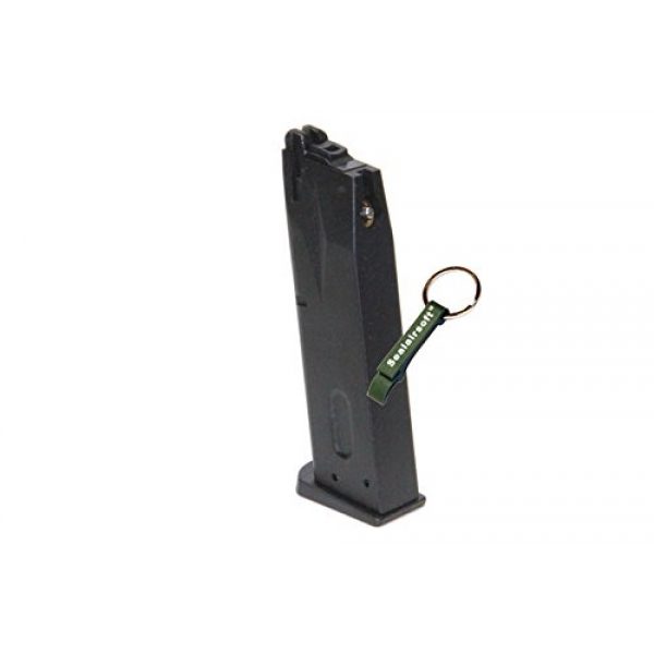 KJW Airsoft Gun Magazine 2 KJ Works 25rds Airsoft 6mm Gas Magazine For HFC M190 / Marui M9 / M92F GBB -Mobile Ring Included
