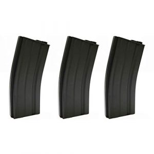 Generica Airsoft Gun Magazine 1 Airsoft Spare Parts 3pcs Pack E&C 70rd Mid-Cap Magazine for M4 Series AEG Black