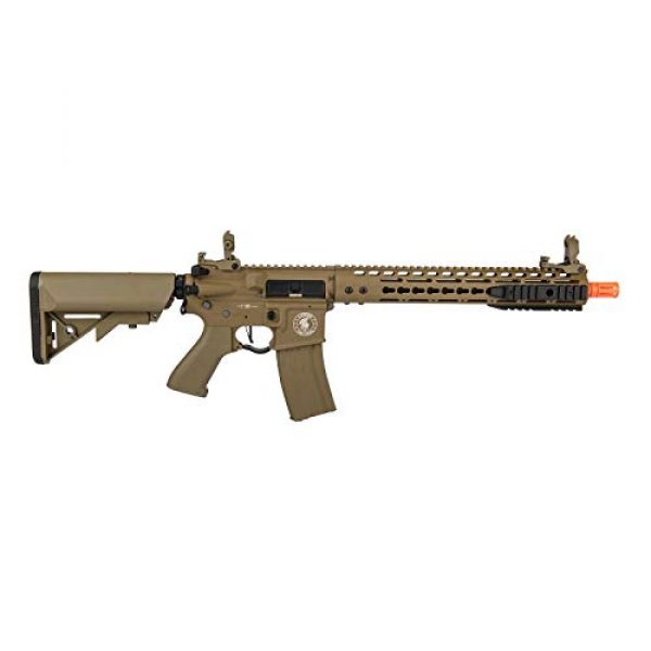 Lancer Tactical Airsoft Rifle 2 Lancer Tactical 12" KeyMod Rail with Picatinny Carbine AEG Airsoft Rifle Tan 395 FPS