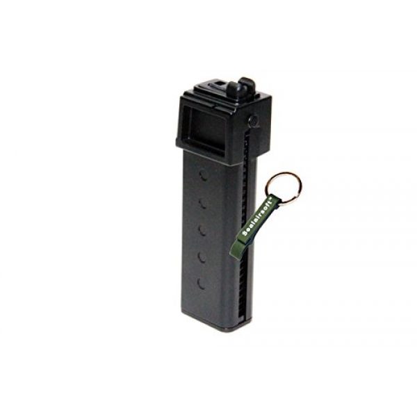 KJW Air Gun Magazine 1 KJ Works 30rds Airsoft Metal 6mm Gas Magazine for KC-02 .22 GBB Black -Mobile Ring Included