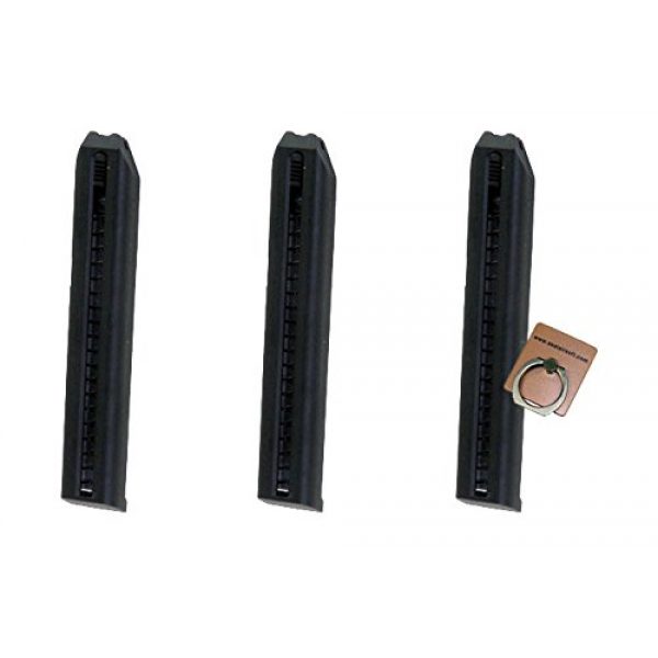 CYMA Airsoft Gun Magazine 1 CYMA 27rd Metal Magazine for Marui 18C AEP CM030 CM123 Airsoft AEP X 3PCS -Mobile Ring Included