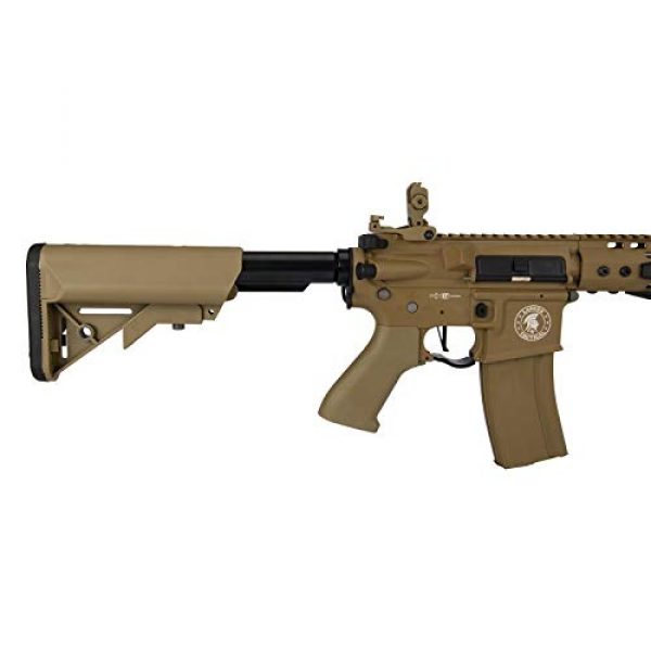 Lancer Tactical Airsoft Rifle 5 Lancer Tactical Proline 9" KeyMod with Picatinny Carbine AEG Airsoft Rifle Tan 395 FPS