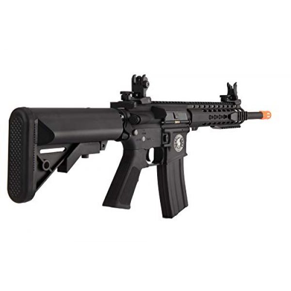 Lancer Tactical Airsoft Rifle 3 Lancer Tactical LT-19BL-G2-M Gen 2 Airsoft M4 Carbine 10" AEG Rifle Black