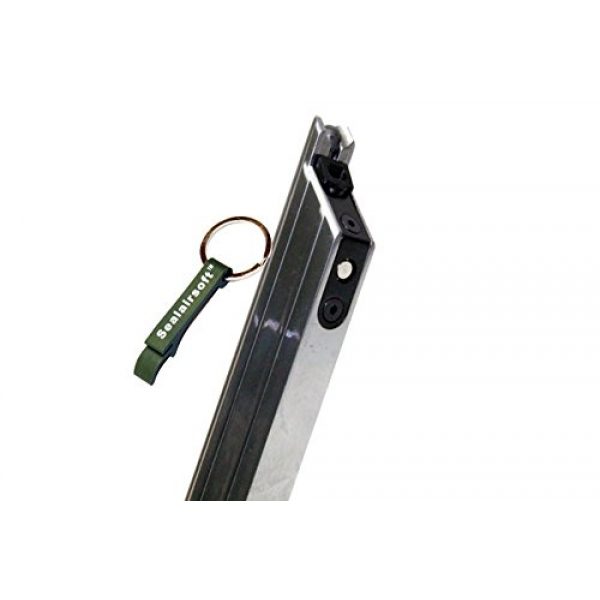 WE Airsoft Gun Magazine 2 WE 50rd Airsoft Metal Drum Magazine For P08 Gas GBB Series Silver -Mobile Ring Included