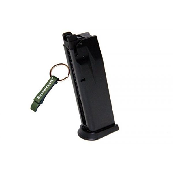 WE Airsoft Gun Magazine 1 WE 26rds Airsoft Gas Magazine For F228 / F229 Series GBB Black -Mobile Ring Included