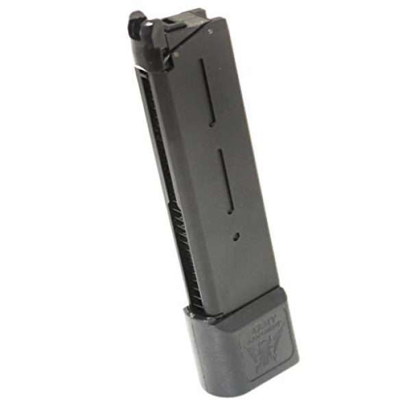 Generica Airsoft Gun Magazine 1 Generica Airsoft Spare Parts Army 26rd Extended Long Mag Gas Magazine for M1911 R28 GBB Pistol