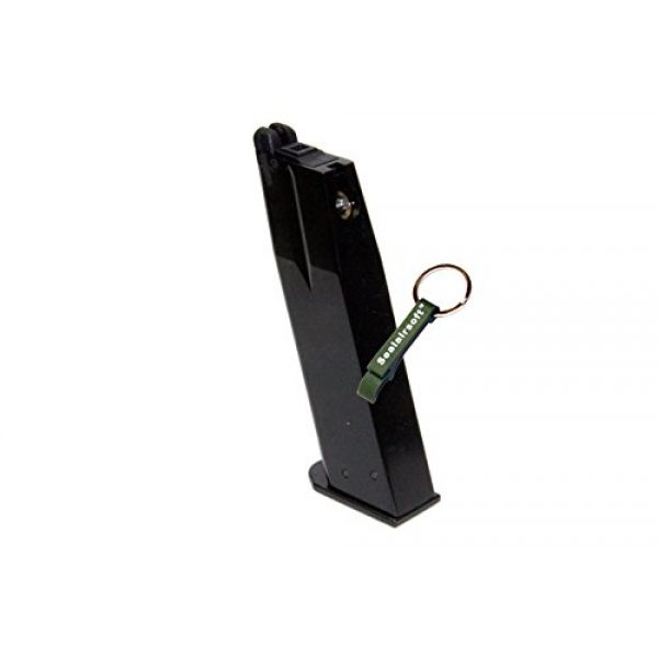 KJW Airsoft Gun Magazine 2 KJ Works 26rds Airsoft Metal 6mm GAS Magazine For KP-09 Cz75 GBB Black -Mobile Ring Included