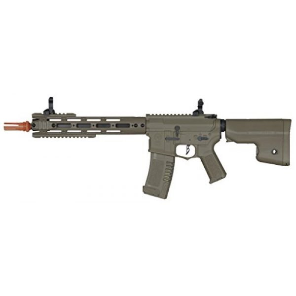 Elite Force Airsoft Rifle 1 Elite Force Amoeba AM-009 AEG Powered Automatic 6mm BB Rifle Airsoft Gun, Dark Earth Brown, One Size (2264501)