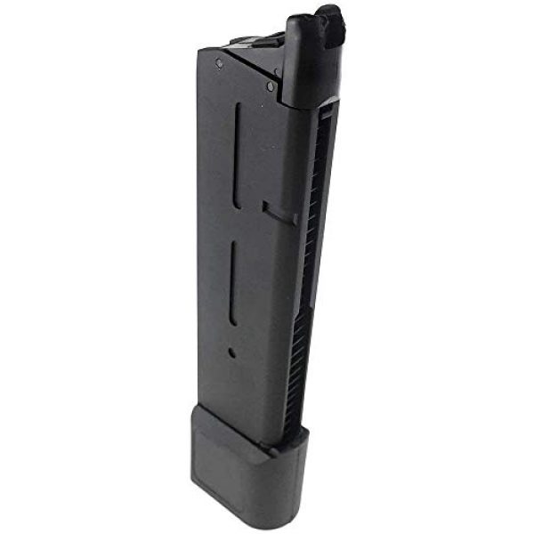 SportPro Airsoft Gun Magazine 2 SportPro Army 40 Round Metal Gas Magazine for GBB MEU 1911 Airsoft - Black