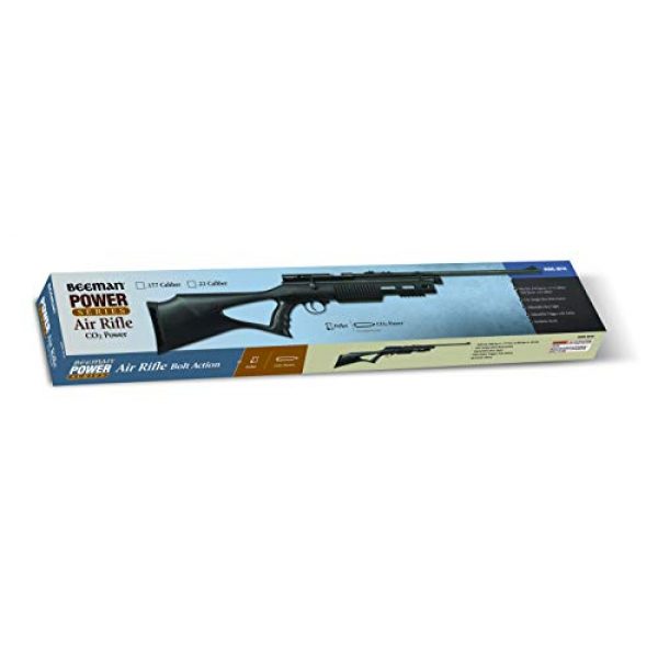 Beeman Air Rifle 5 Beeman, CO2 Air Rifle.177 Caliber, Rifled Barrel, 1 Shot, Synthetic Stock, Black
