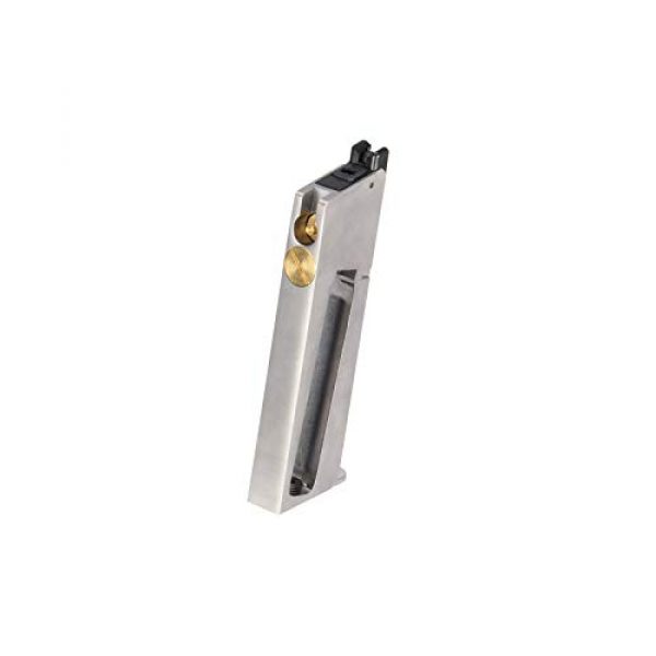 WE Airsoft Gun Magazine 2 WE Tech Gen2 Full Metal 1911 GBB Airsoft Pistol Magazine Chrome