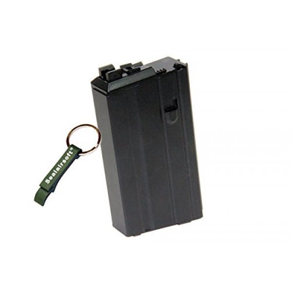 WE Airsoft Gun Magazine 1 WE 20rds Open Bolt Airsoft Gas M16 VN Magazine Scar L85 M4 Series GBB BK -Mobile Ring Included