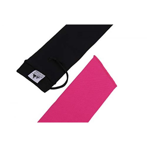 Jenolan Collections Rifle Case 4 Jenolan Collections His and Hers Silicone Treated 4.3" x 55" Pink and Black Gun Socks Pack for Shotguns, Rifles and Barrels (4 Pack) Included is a His and Hers Gun Cleaning Cloth.