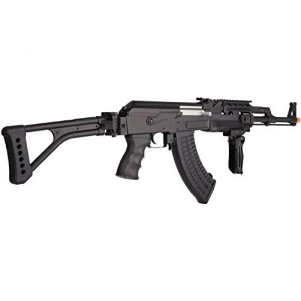 Lancer Tactical Airsoft Rifle 5 Lancer Tactical LT-728U AEG Airsoft Rifle with Folding Stock with Battery and Charger Black