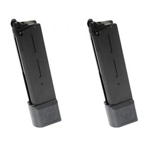 Airsoft Shopping Mall Airsoft Gun Magazine 1 Airsoft Shooting Gear Army 2pcs 26rd Extended Long Mag Gas Magazine for M1911 R28 GBB