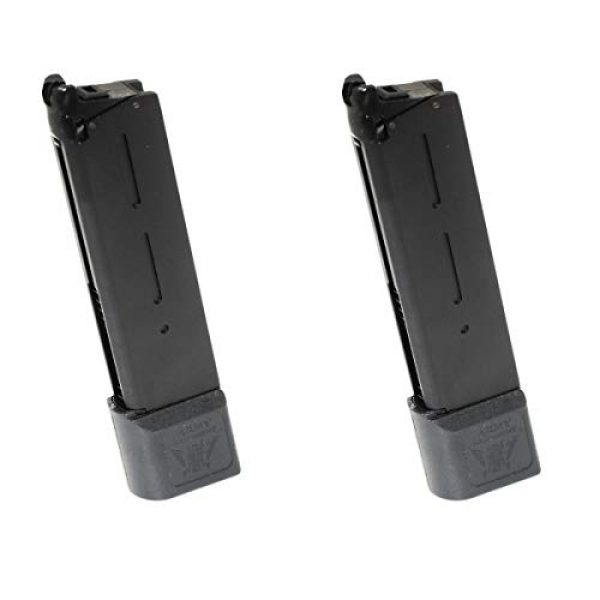 Airsoft Shopping Mall Airsoft Gun Magazine 1 Airsoft Shooting Gear Army 2pcs 26rd Extended Long Mag Gas Magazine for M1911 R28 GBB