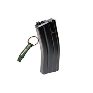 WE Airsoft Gun Magazine 1 WE 30rds Open Bolt Airsoft Gas Magazine For WE SCAR / L85 / M4 Series GBB BK -Mobile Ring Included