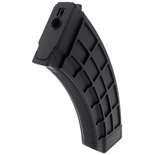 SportPro Airsoft Gun Magazine 3 SportPro 130 Round Polymer Thermold Waffle Medium Capacity Magazine for AEG AK47 AK74 Airsoft - Black
