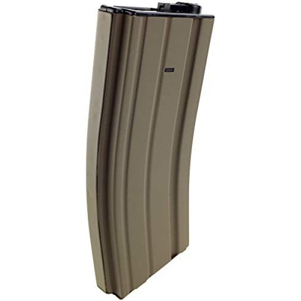 SportPro Airsoft Gun Magazine 5 SportPro Jing Gong 300 Round Metal High Capacity Magazine for AEG M4 M16 Airsoft - Tan