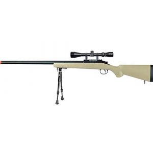 Well Airsoft Rifle 1 Well MB03 Airsoft Sniper Rifle W/Scope and Bipod - Tan